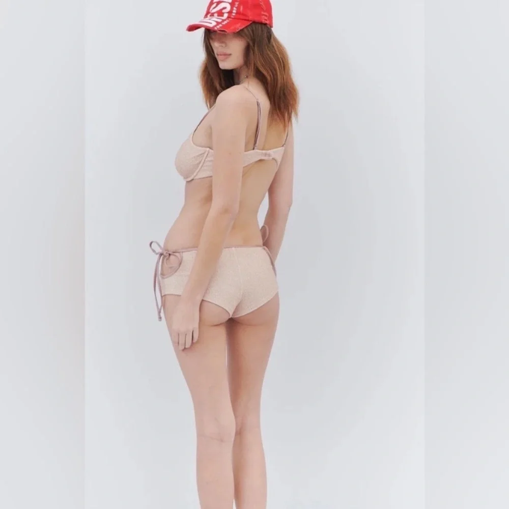 New! Frankie’s Bikinis Daphne Terry Cheeky Boy Short Coco Cheetah 10757